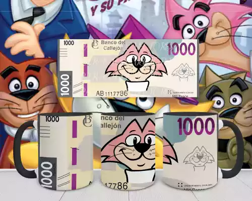 vectores plantilas DON GATO,CARICATURA,BILLETE,